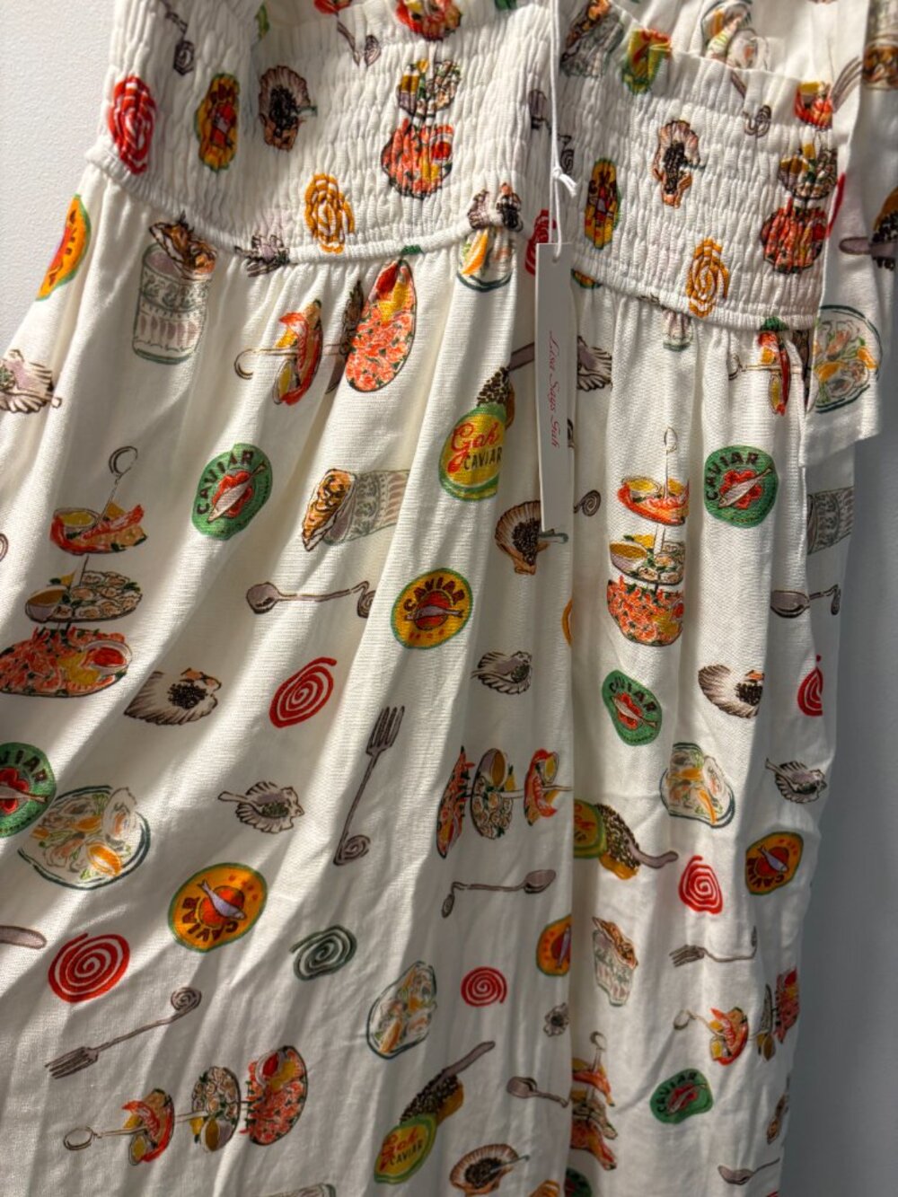 Anthropologie XL Lisa Says Gah Monroe Linen Blend Dress in Caviar Dreams NWT - Picture 8 of 8